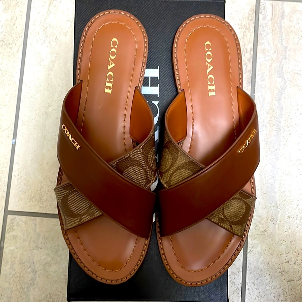 Coach brown Hilda Sandals size 9 never worn!